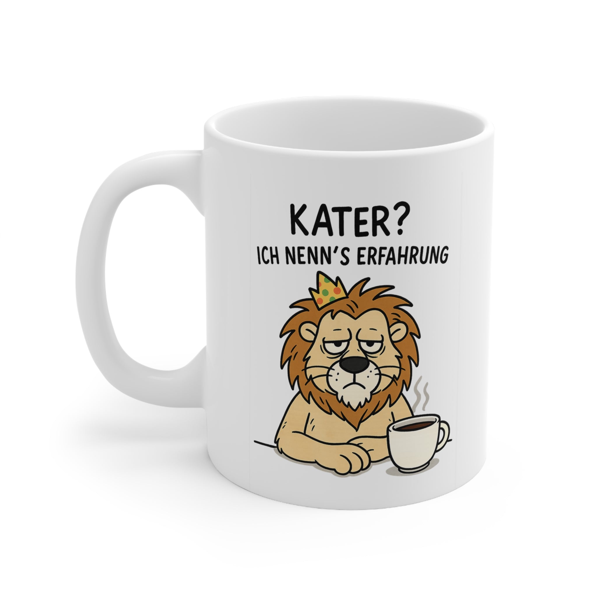 'Kater? Ich nenn's Erfahrung' Keramik Kaffeetasse - perfekt als Geschenk (325ml)