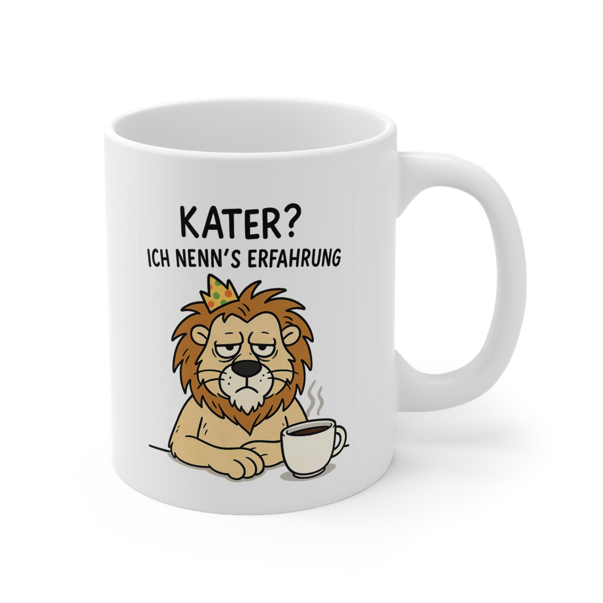 'Kater? Ich nenn's Erfahrung' Keramik Kaffeetasse - perfekt als Geschenk (325ml)