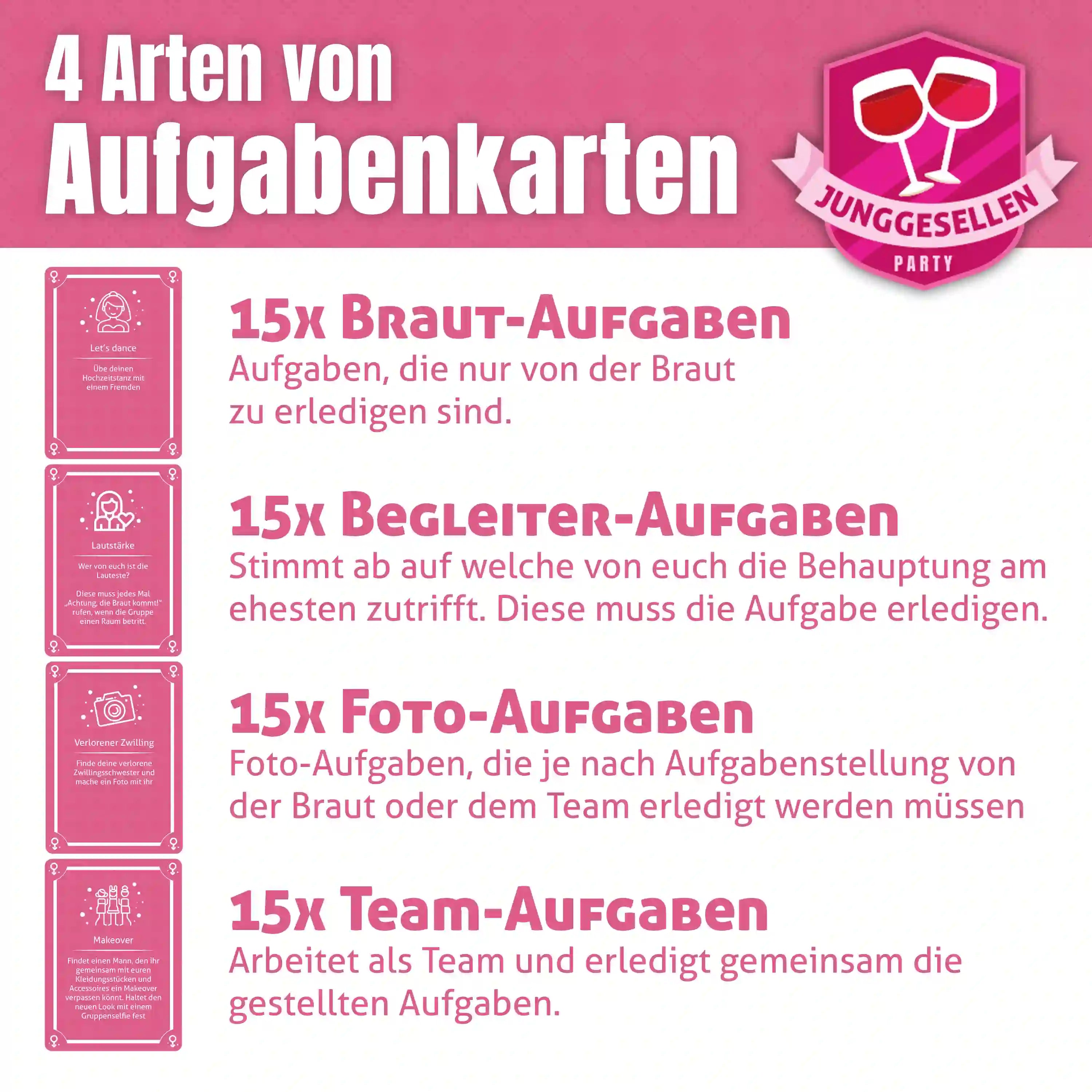 JGA-Party das perfekte Spiel mit 78 Karten für einen unvergesslichen Junggesellinnenabschied