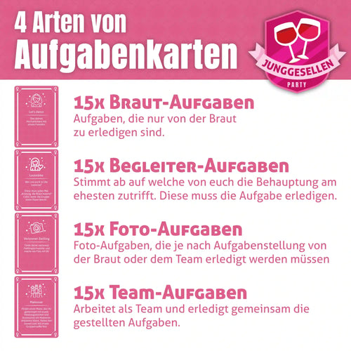 JGA-Party das perfekte Spiel mit 78 Karten für einen unvergesslichen Junggesellinnenabschied